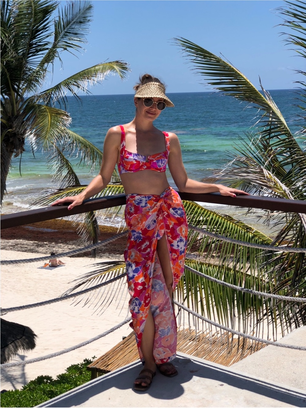 Lspace Sarong Maxi Skirt, floral, size XS